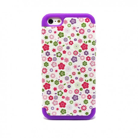 Funda Trasera Doble Iphone5 Flowers