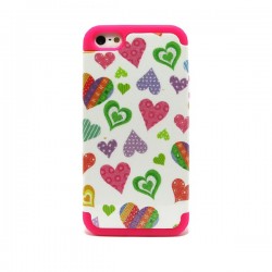 Funda trasera doble Iphone 5 Corazones