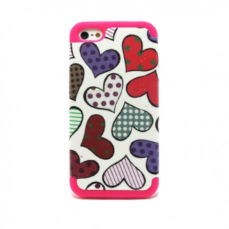 Funda trasera doble Iphone 5 Hearts