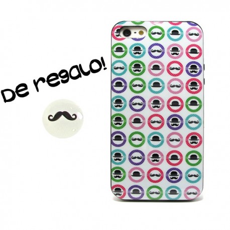 Funda de gel moustache Iphone 5