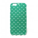 Funda de gel Turquesa topitos iPhone6 Plus