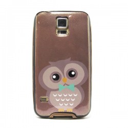 Funda de gel con purpurina Owl Galaxy S5